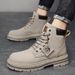European Warm Series Yellow Big Toe 2025 Spring And Autumn High Top Versatile New Men's Work Shoes Martin Boots_vogvips.com
