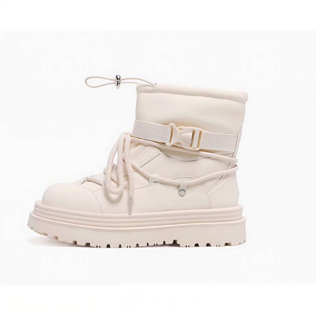 Wool-Lined Platform Snow Boots – Chunky Heel Winter Boots With Shearling Trim (35-40, Beige, T-Bar Strap, Slip-On)_vogvips.com