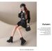Top Lace-up Women's Boots 2025-1 New Autumn And Winter, Black And White Thick-soled With Fleece_vogvips.com