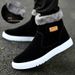 Men's Winter Snow Boots With Side Zipper - Waterproof PU Leather, Fleece Lined, Anti-Slip Rubber Sole For Cold Weather, Outdoor Hiking & Casual Wear_vogvips.com