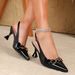 2026 Large Size Female High-heeled Shoes Pointed Black Fashion All Kinds Of New Baotou Thin Heel Korean Version Of Single Shoe Women_vogvips.com