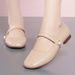 Women's Spring Autumn New Genuine Square Toe Mary Jane Leather Soft Sole Non-Slip Flat Shoes_vogvips.com