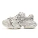 Durable Mens Black Beige Mesh Chunky Dad Sneakers With Blue Accents_vogvips.com