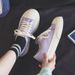 Spring New Big Toe Canvas Female Students Korean Version Thick Soled White Low Top Casual Shoes For Sports_vogvips.com
