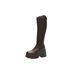 Chunky Long For Women 2025 New Over-the-Knee Spring High Heel Riding Thick Sole Slim Boots_vogvips.com