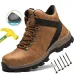 Steel Toe Safety Waterproof Construction Shoes Punching Mens Anti Smashing Work Boots 250402_vogvips.com