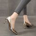 Large Size 2025 Autumn New Pointed High-heeled Women's Fashion Detail Shoes_vogvips.com