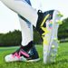New football shoes camouflage high top broken nails professional training shoes long nails children explosive football shoes_vogvips.com