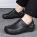 Pure Black Slippers For Men In Summer Breathable Kitchen Work Waterproof And Oil Proof Chef Men's Thick Soled Non Slip Work Safety Shoes_vogvips.com