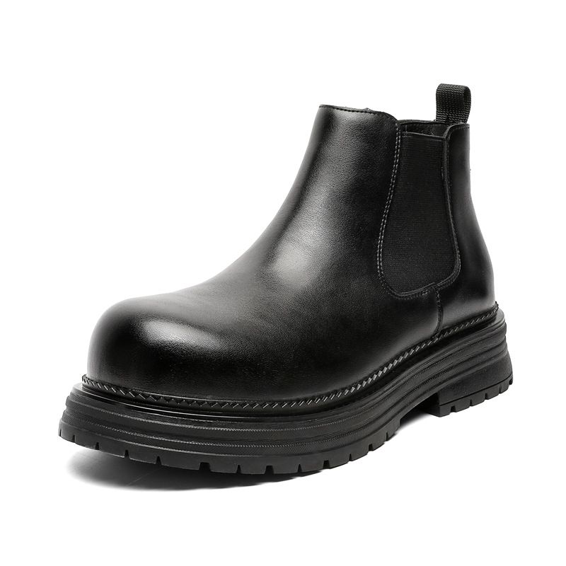 Martin Boots Spring Mid-help Retro Thick-soled High-end Tooling Chelsea Boots Short Boots_vogvips.com