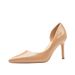 Women's Shoes Wedding Party Size Patent Leather Side Hollow Nude High Heels Women's Stiletto Sexy Fashion Shallow Mouth Single Shoes Women_vogvips.com