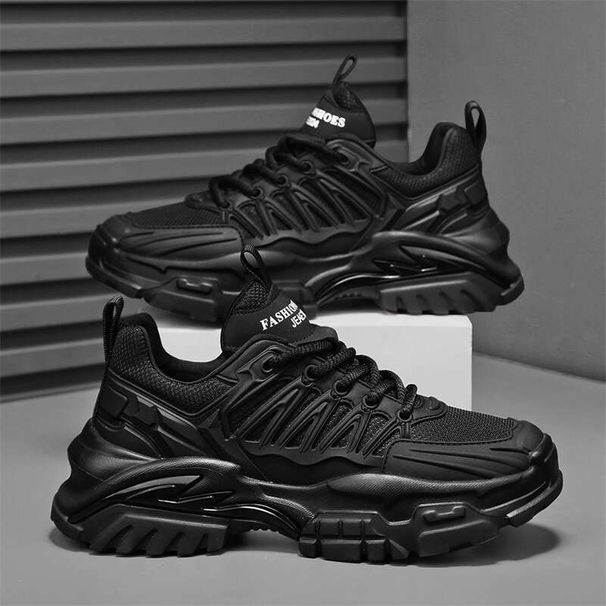 Summer Autumn New 's Korean Style Trendy Dad Breathable Mesh Sneakers Thick Soled Height Increasing Casual Shoes For_vogvips.com