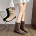 2026 Chunky Heel Retro Mid-Calf For Women New Autumn Winter Super Popular Round Toe Slip-On Short Casual Martin Boots_vogvips.com