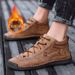European Warm Series Autumn Winter New High-top Martin Closed-toe Hand-sewn Short Outdoor Fleece-lined Large Size Men's Boots_vogvips.com