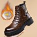 European Warm Series Cowhide Martin Boots Military Hook Cotton Winter Warm Fleece Wool Men's Shoes_vogvips.com