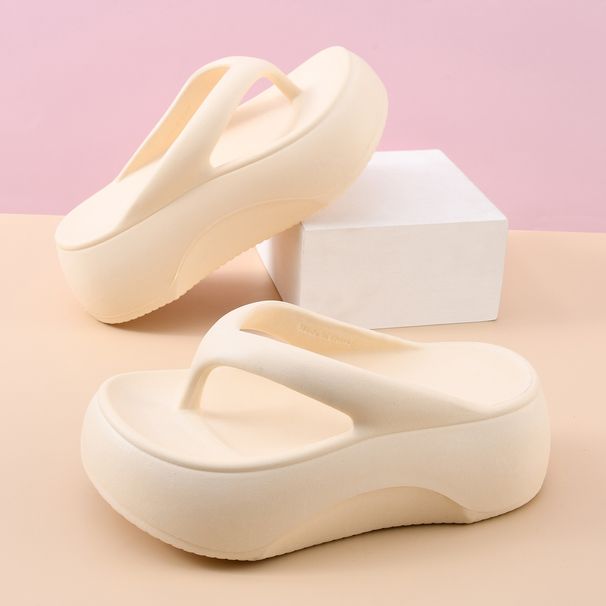 7.0CM Height-Increasing Flip-Flops For Women, Thick-Soled Summer Outdoor Fashionable Anti-Slip Beach Platform Sandals_vogvips.com