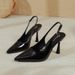 Pointed Toe High Heel Stiletto Sexy Cloed-Toe Sandal 2025 New Large Size Women' 41 42 One Strap Backle Single_vogvips.com