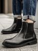 European Warm Series Men's British High-top Shoes Business Chimney Thick-soled Youth Round Toe Top Layer Cowhide Martin Boots_vogvips.com
