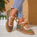 Women Fashion Platform Casual Single Breathable Flat Bottom Lace Up Lightweight Sneakers Shoes Zapatos De Mujer_vogvips.com