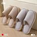 towel Fabric Cotton Slippers For Women, Beauty Salon Guest Room Supplies, Warm Home Use, All-season Shoes_vogvips.com