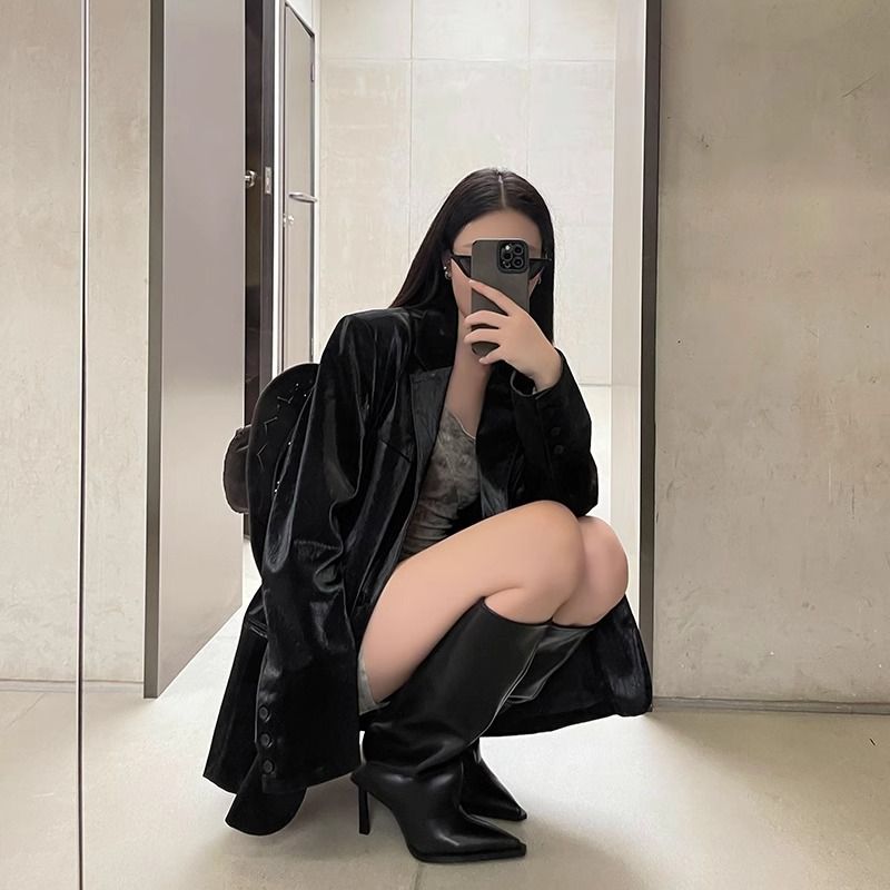 2025 Autumn Winter New Knight Boots, Slim Heel British Style Elegant High Tube Long Boots With Pointed Toe_vogvips.com