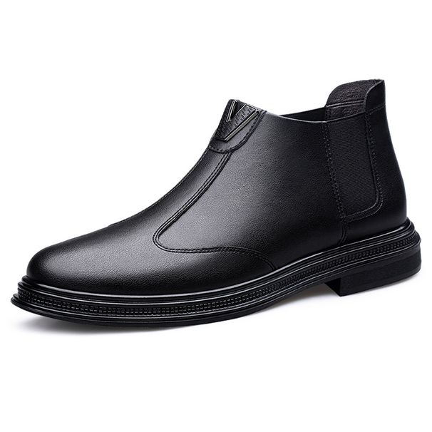 Men's Dress Casual Leather Shoes Men's Velvet Soft Leather Sole_vogvips.com
