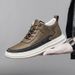 Men's Invisible Heightening Board Shoes Cow Two-layer Leather Casual Inner Heightening White Shoes Sports Shoes_vogvips.com