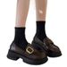 Leather Small Leather Shoes Women's Shoes One Pedal Platform Single Shoes Loafers Jane Women's Shoes_vogvips.com