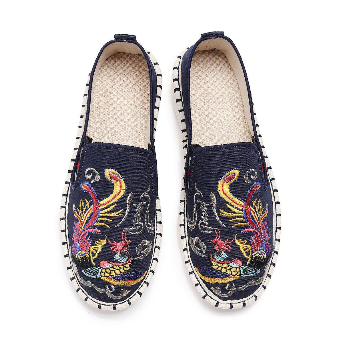 Ethnic Flat Ancient Style Embroidery, Soft Soles, Chinese Style, Old Beijing Cloth Shoes, Women's Embroidered Shoes For_vogvips.com