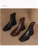 Mid-thick-heeled Women's Autumn And Winter Fleece Boots 2026 New Style Martin Boots_vogvips.com
