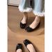 Chuyuji Nude Color Women's Flats 2026 New Model, Internal Height-Increasing Flat Shoes, French Style Elegant Ballet_vogvips.com