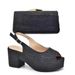 Fish mouth round head back tie chunky sandals and stick diamond dinner bag set_vogvips.com
