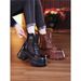 Genuine Leather Mesh Hollow Martin Boots For Women 9CM Spring Summer New Breathable Petite Thick Sole Versatile Sandals_vogvips.com