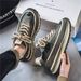 Men's Casual Sneakers Breathable Low-Top Chunky Dad Shoes Fashion Thick Sole Elevator Shoes For Walking Tennis Comfortable Round Toe_vogvips.com