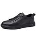 Men's fashion casual shoes young leather men's sports shoes head layer cowhide flat shoes with leather shoes_vogvips.com