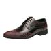 Men's Genuine Leather Dress Shoes Breathable Pointed Toe Oxford Shoes_vogvips.com