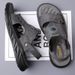 Men's Summer Breathable Casual Leather Men's With Soles And Soft Surfaces, Cowhide Beach Shoes, Outdoor One Shoe, Two_vogvips.com