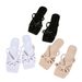 Women's Flip-toe Bow Beach Square Head Flat Crystal Flip-flops_vogvips.com