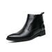 New Fashion Brown Retro Chelsea Boots Men's Pointed Toe Suit Martin Boots British Crocodile Pattern Business Men's Boots Leather Short Boots_vogvips.com
