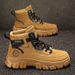 Men's Shoes Autumn/winter High-top British Style Work Boots Men's Thick Soled Outdoor Leather Boots_vogvips.com