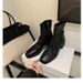 Square-toed Washed Horsehide Skinny Short Boots For Women's Autumn 25.11 New Style_vogvips.com