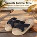 New Flat-soled Sandals Women's Outer Wear Summer Versatile Beach Shoes Heightening Non-slip Sandals Bow_vogvips.com