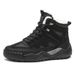 Men's Fleece-Lined Snow Boots High-Top Work Shoes Thick-Soled, Extra-Thick Warm Cotton Shoes Casual Short Boots Martin B_vogvips.com