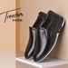 Summer New Low-top Soft Sole Leather Hollow Men's Casual Slip-on Lightweight Lazy Shoes_vogvips.com
