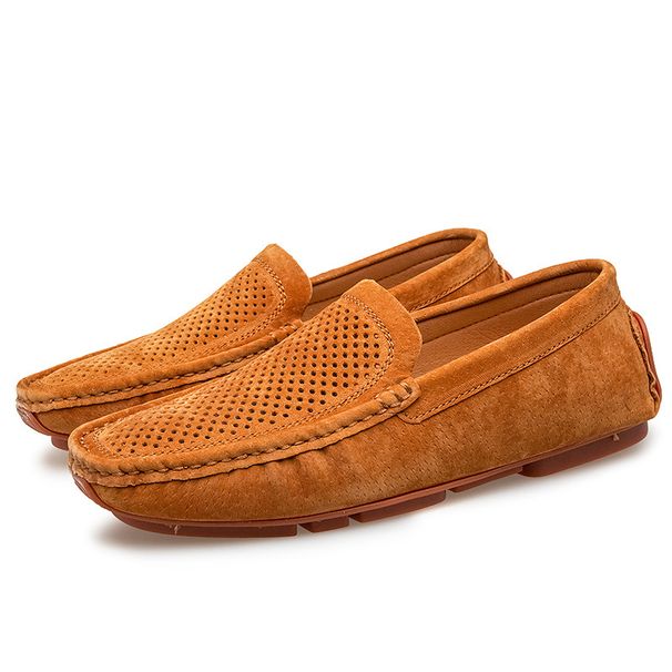 Men’s Shoes Men's Moccasins Genuine Leather Breathable Summer Hot Selling Slip On Casual Large Size Lazy Men's Shoes_vogvips.com