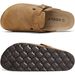 Evshine Women's Vegan Leather Mens Footbed Mules Unisex Slip On Potato Shoes With Arch Support Comfy Cork Lady Clogs_vogvips.com