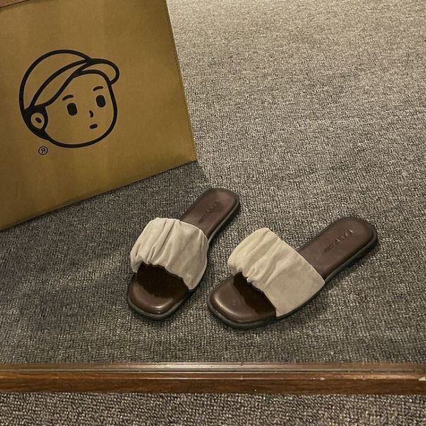 Low (less Than 3cm) Rubber Flat Low Mid Heeled Sandals, Slippers, Singles Leather Shoes, Women's Casual Sports Shoes_vogvips.com