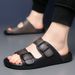 Handmade Men's Breathable Sandals Summer 2025 Non-Slip Beach Slippers Lightweight Outdoor Casual Shoes With Adjustable_vogvips.com