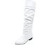 -2025 Round Toe One-foot Square Heel Women's Boots Autumn And Winter New Style PU Boots_vogvips.com