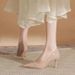 Black High-heeled Shoes, 26 Women's Thin Heel, New Product, Pointed Toe, Nude Color, Single Shoe_vogvips.com